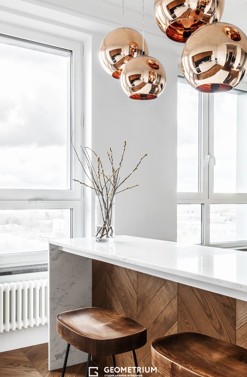 Реализация. Дизайн-студия GEOMETRIUM (www.geometrium.com). На фото тот редкий случай, когда текстура и цвет смотрятся даже выигрышнее, чем на качественной 3D-визуализации! 