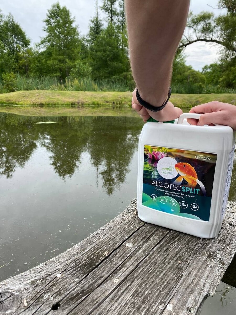 фото первого внесения биопрепарата "Альготек СПЛИТ": июль 2022 г.