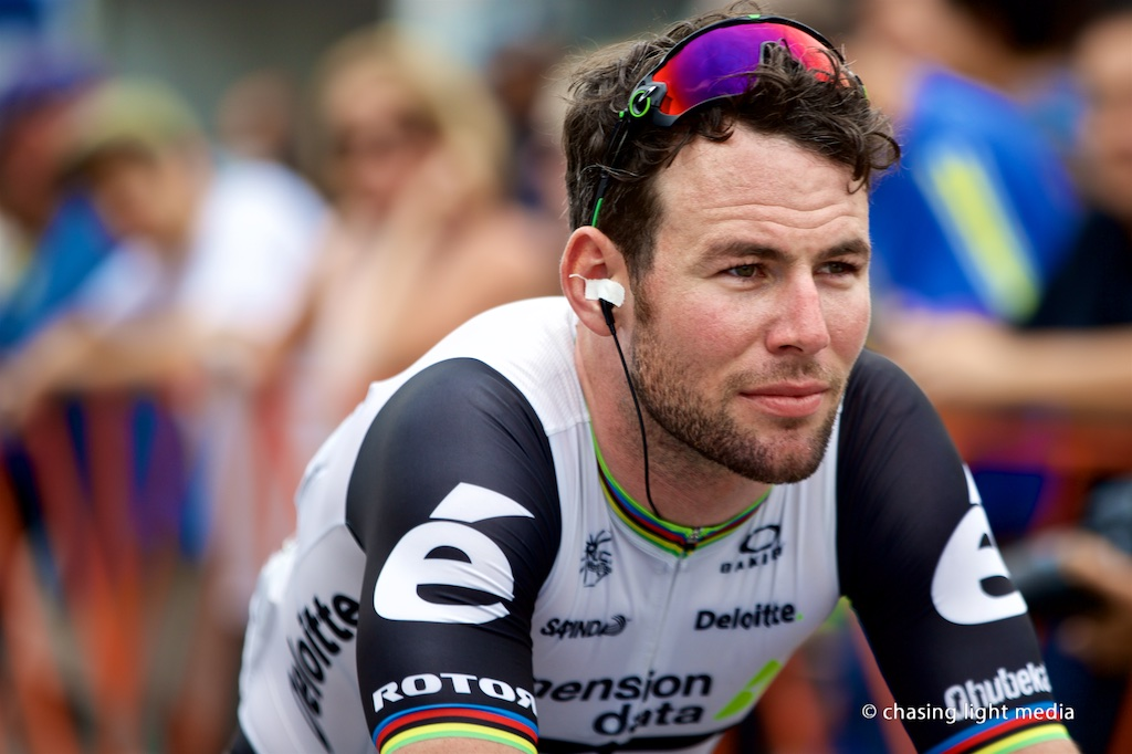 Марк Кавендиш в форме свой нынешней команды Dimension Data