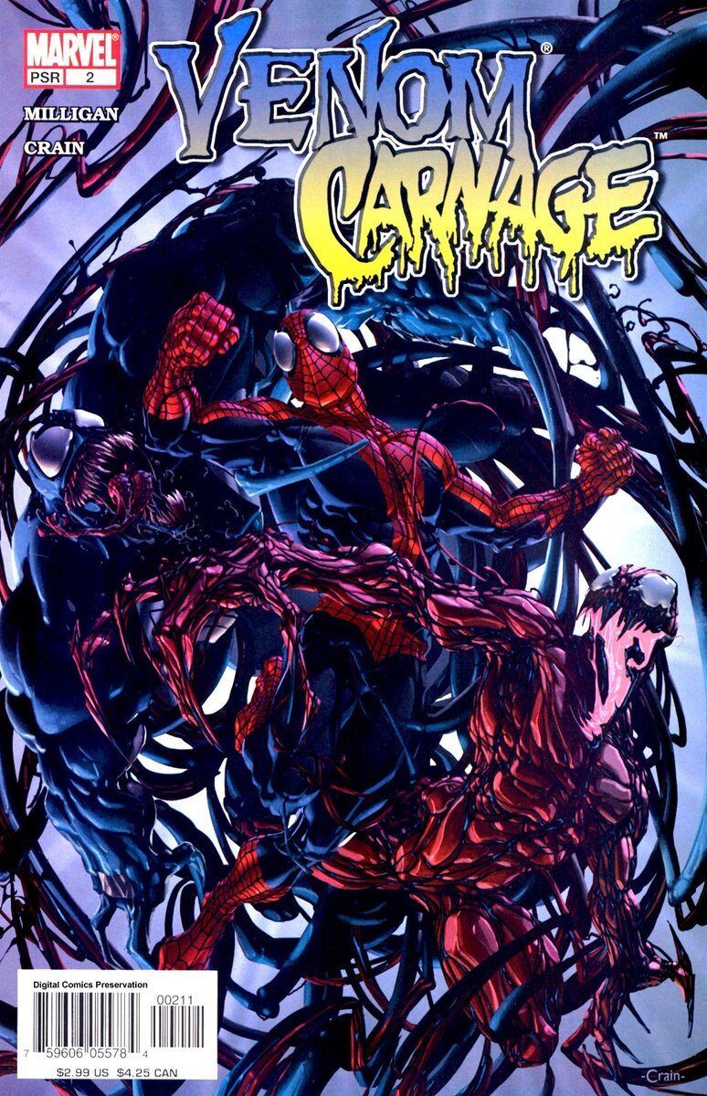 "Venom Vs. Carnage Vol 1" #2 - первое появление Токсина