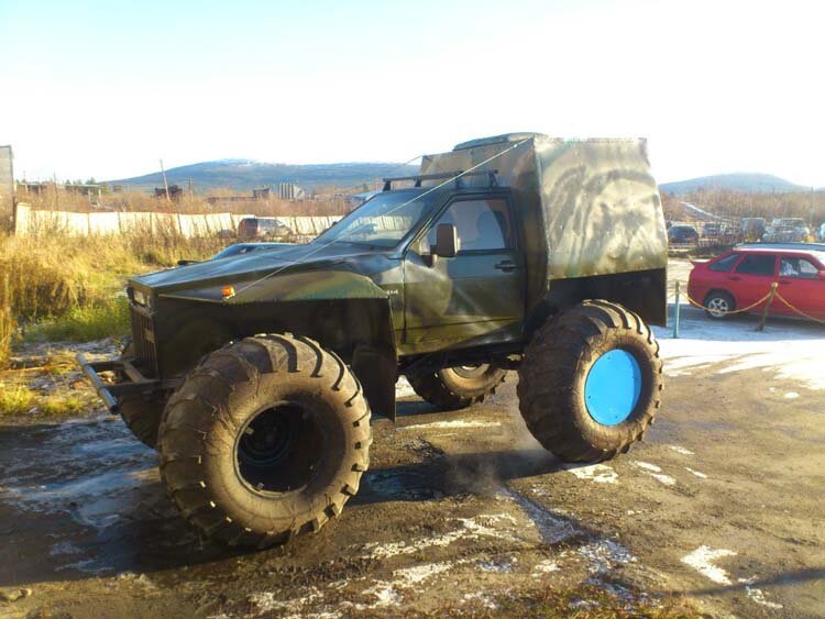 луаз на больших колесах низкое давление