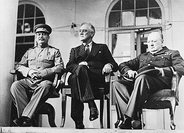 Лидеры «большой тройки» на Тегеранской конференции