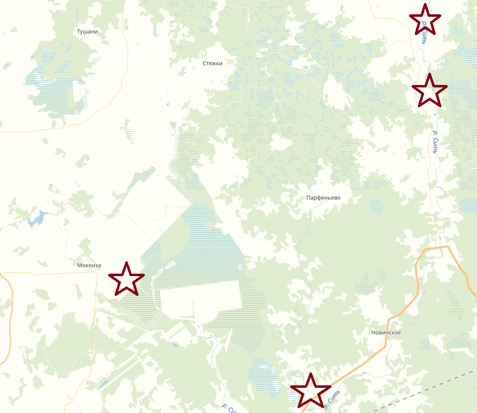 основные захоронения и артефакты найденные в XIX -XX вв. восток - право, запад-лево