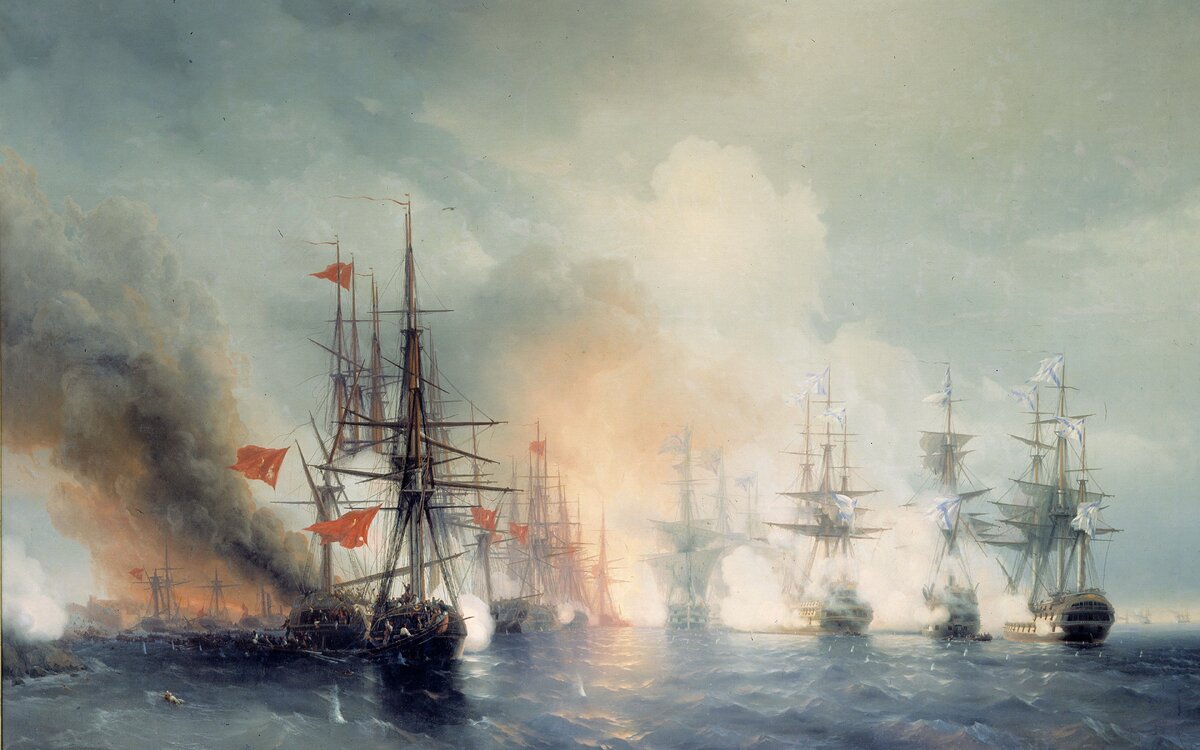 И.К. Айвазовский "Синопской бой"