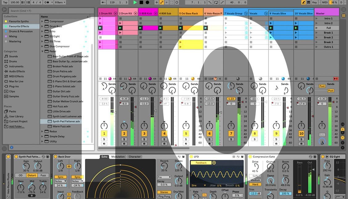 Как сохранить проект в ableton live 10