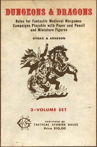 обложка книги правил первого издания D&D, 1974 год