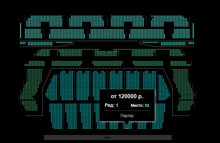 На сайтах, где перепродаются билеты, почти все места до сих пор "кликабельны"...