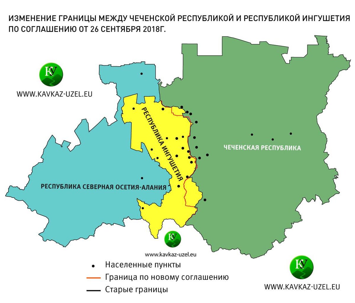 Чеченская республика административная карта