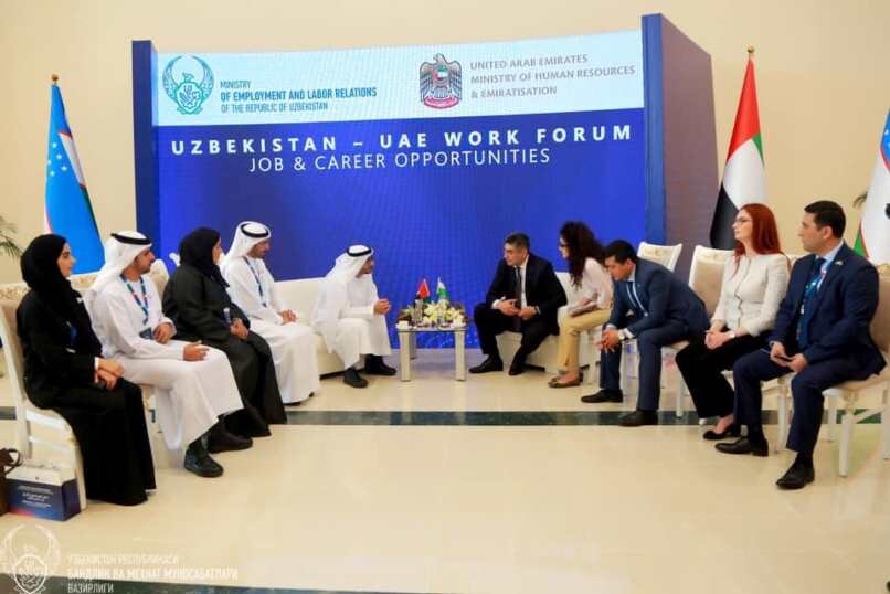 На форуме по трудовым ресурсам. Фото со страницы Минтруда Узбекистана в Facebook