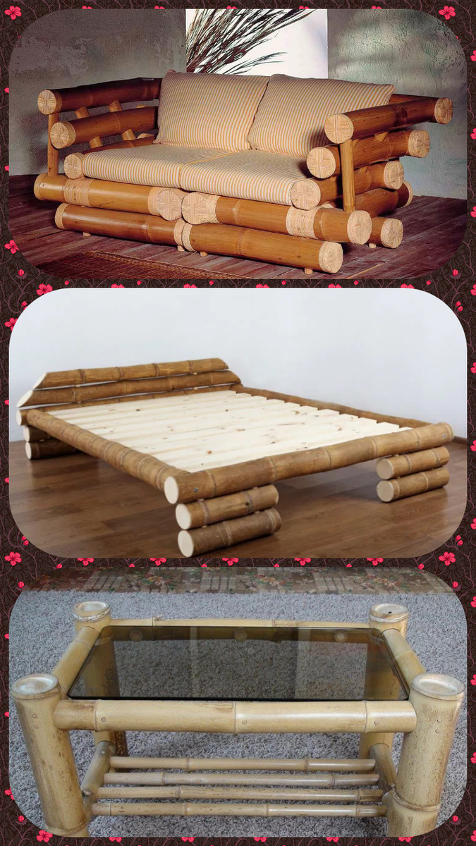 фото из источника Яндекс... мебель из бамбука...