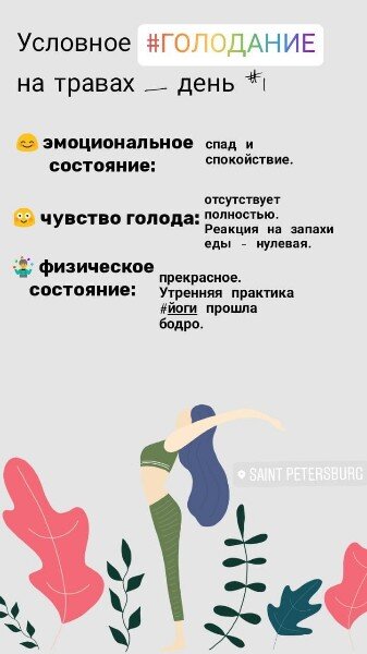 Условное голодание оганян схема