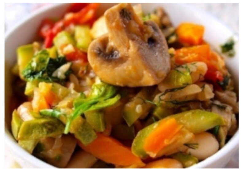 Рагу из овощей и шампиньонов