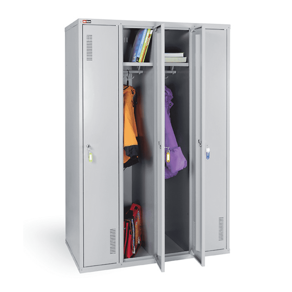 Пример металлический гардеробный шкаф для спецодежды