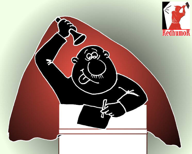 Карикатура-авторская работа автора канала "Красный ЮморЪ". ©All rights reserved