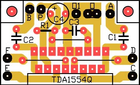 Печатная плата усилителя