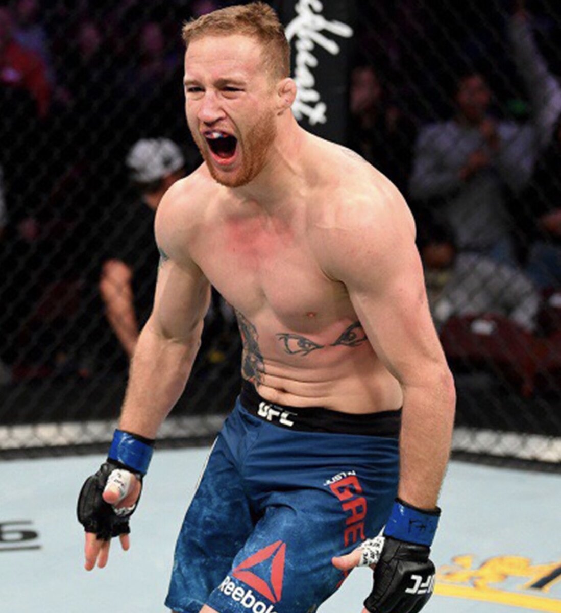 Джастин Гэтжи одолел Тони Фергюсона техническим нокаутом в пятом раунде и завоевал временный титул чемпиона UFC  в легком весе