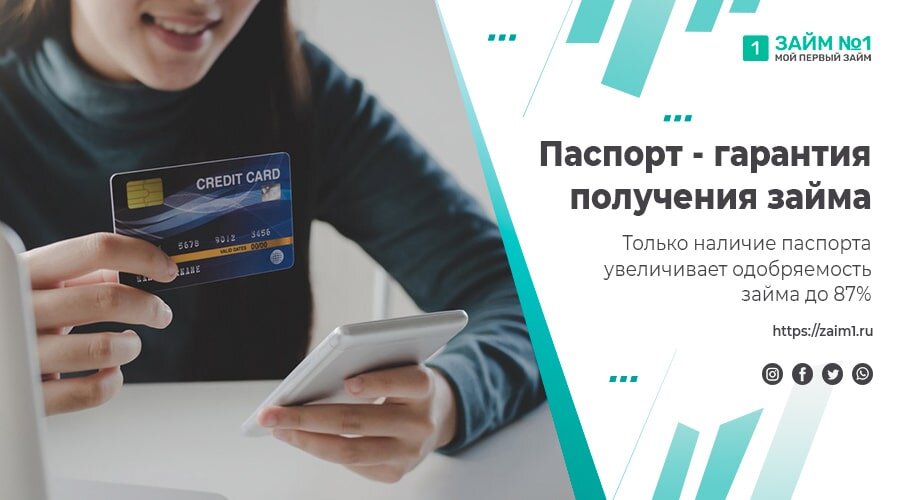 Паспорт - гарантия займа! Источник фото: https://zaim1.ru