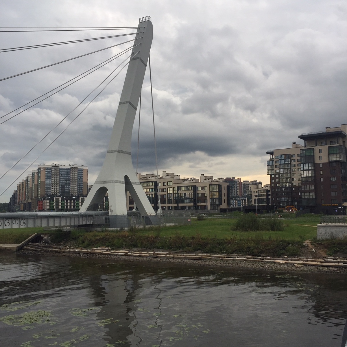 Вид на левый берег. Август 2021 года. Фото автора.