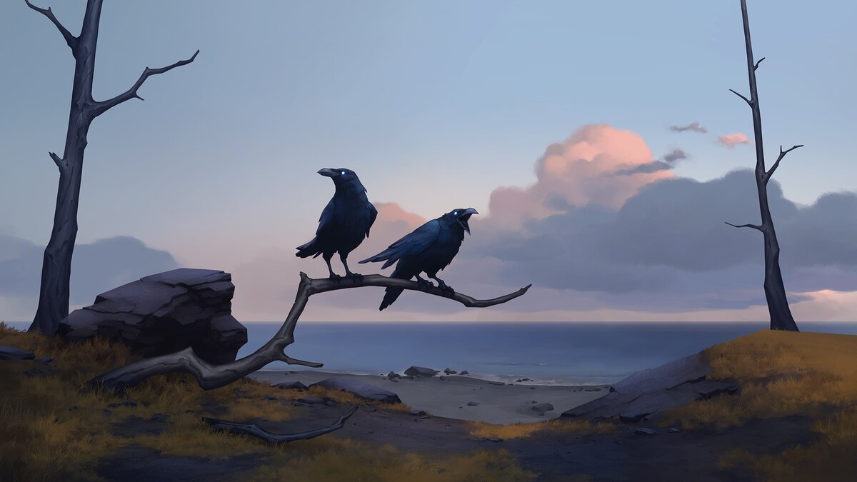 Хугин и Мунин - всевидящие вороны Одина. Существа Скандинавской мифологии