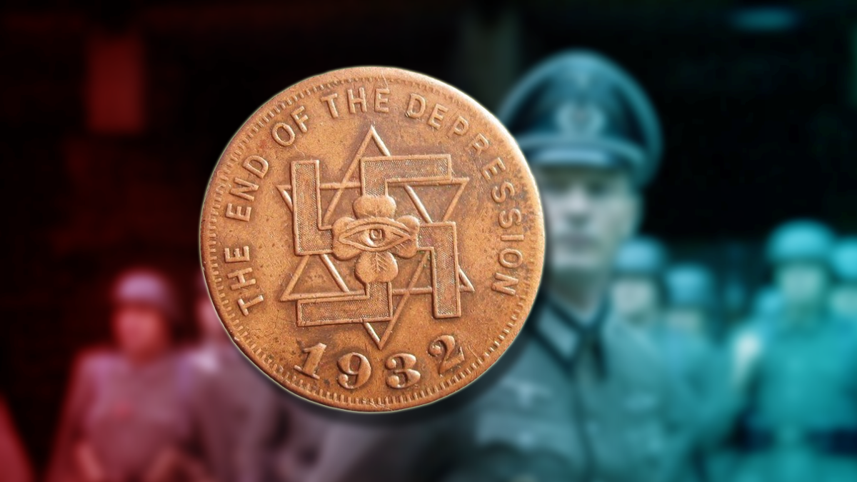 Странную монету со свастикой выпустили в США 