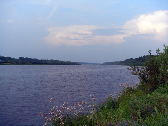 Рисунок 1. Река Сухона, выше города Тотьма. Фото автора.