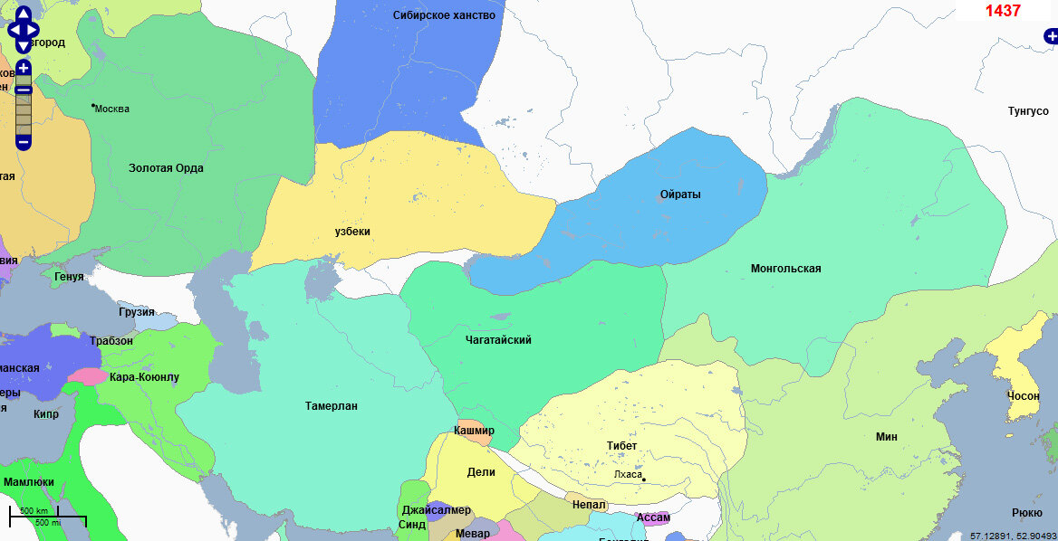 Ойраты в 1437 г,