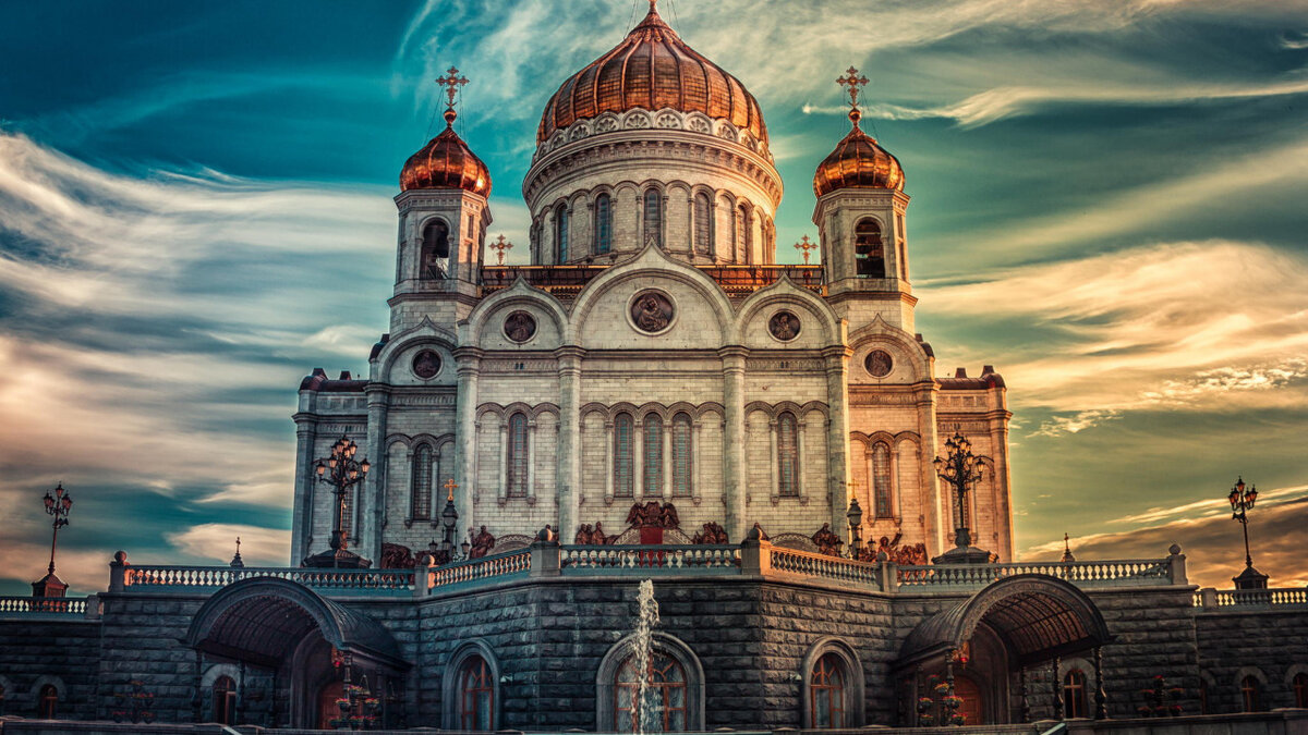 Храм Христа Спасителя в Москве / Клипарт с сайта http://wallpaperscraft.ru/