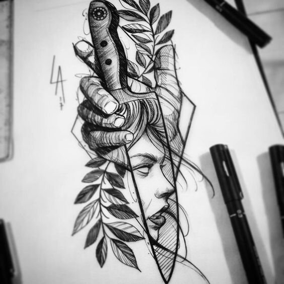 татуировки эскизы Модные дотворк эскизы тату | tattoo-sketches.com | Дзен