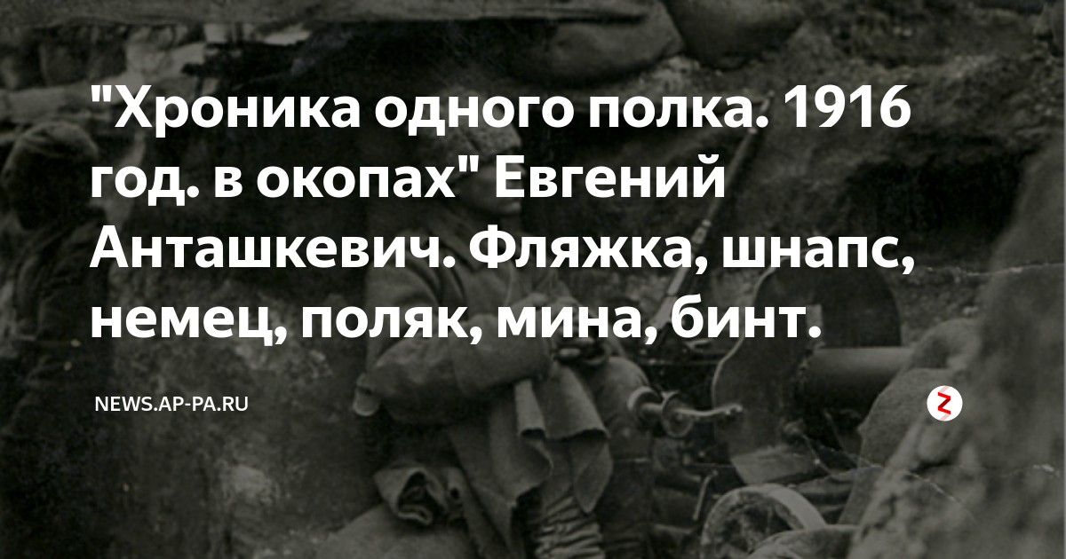 Хроника одного полка 1916 год в окопах