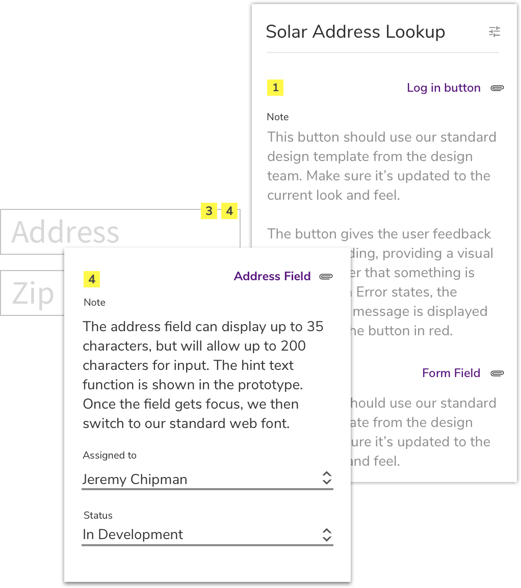 Обновлённые заметки к объектам в Axure