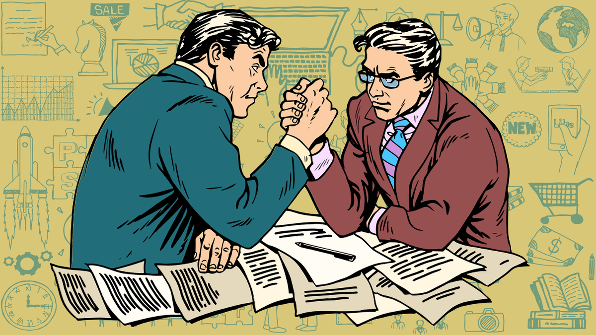 Монополизм в экономике. Конкуренция это соперничество. Бизнесмен на старте. Ценовая война. Конкуренция в бизнесе.