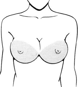 Фото женской груди с большими ареолами сосков