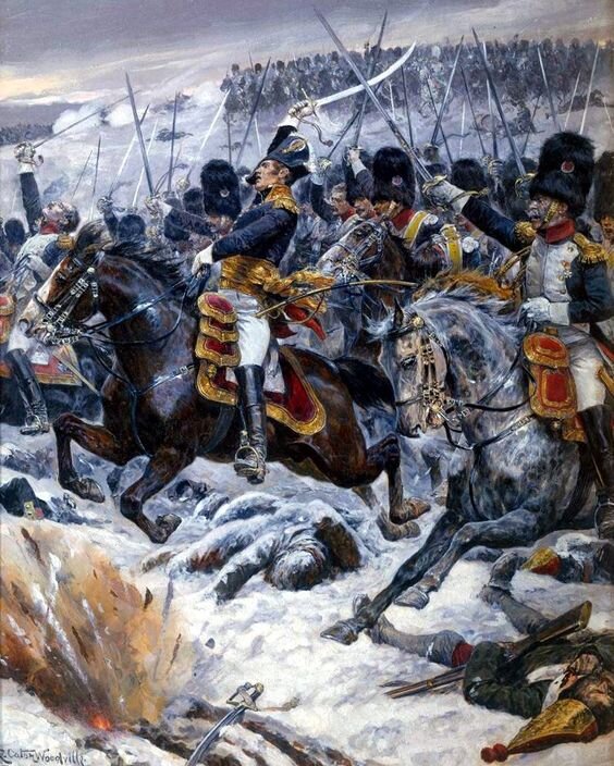 Атака конных гренадер в битве при Прейсиш-Эйлау. Не забывайте подписаться на канал и поставить "палец вверх"