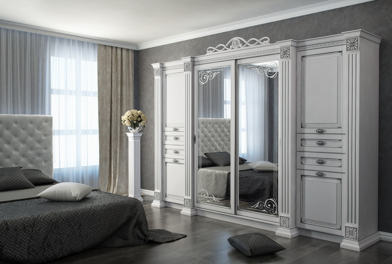 Шкаф-купе классический в спальню