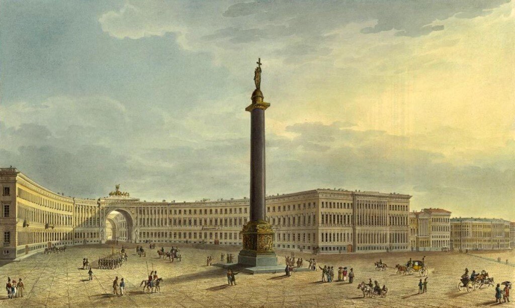 Александровская колонна, Дворцовая площадь, Санкт-Петербург.