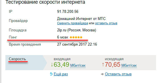 Ip скорость интернета