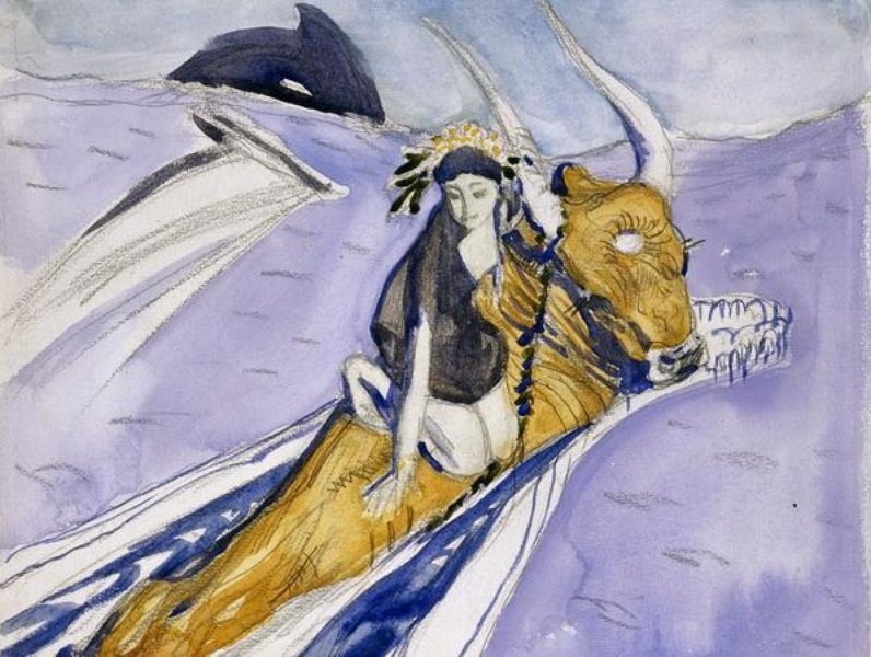 Серов. В. А. , эскиз,  1910, 25.3×31.5 см, смешанная техника.