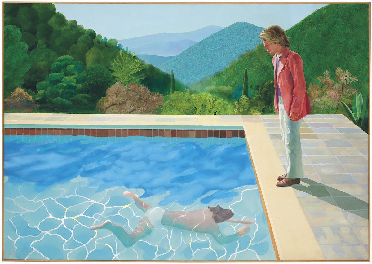 Portrait of an Artist (Pool With Two Figures). 
David Hockney, 1972.
Acrylic on canvas.
