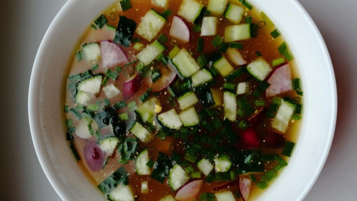 Окрошка на домашнем квасе