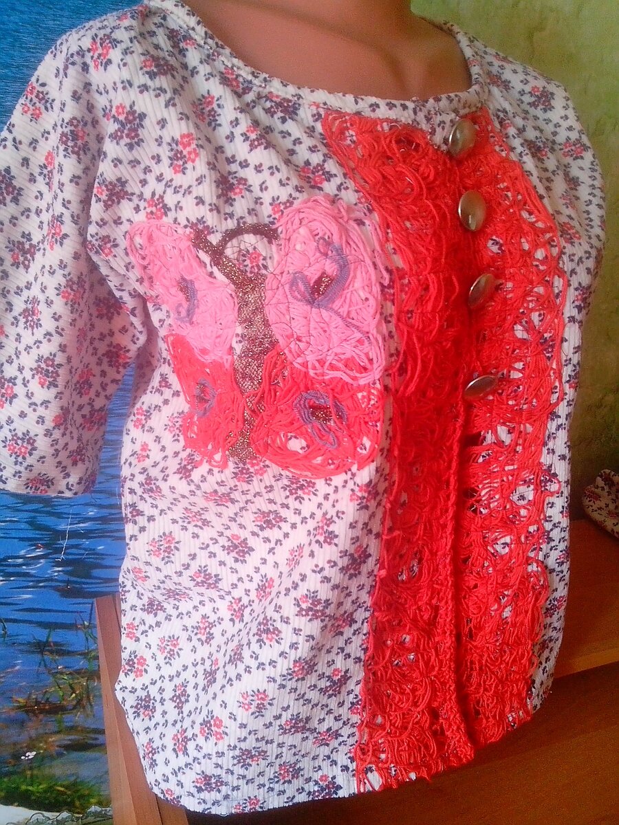 Жакет в технике крейзи-вул.