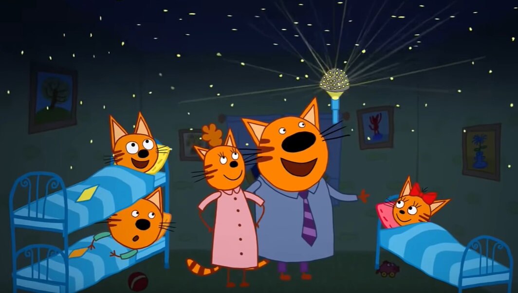 Кадр из мультфильма "Три кота" 