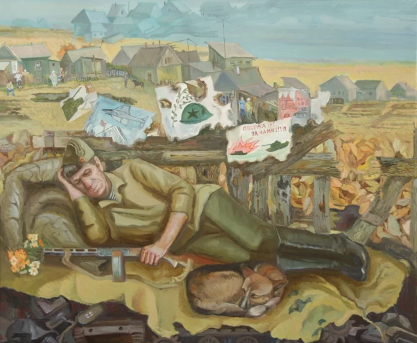 Видит про войну. Советская живопись о войне. Спящие солдаты живопись. Советский солдат живопись.
