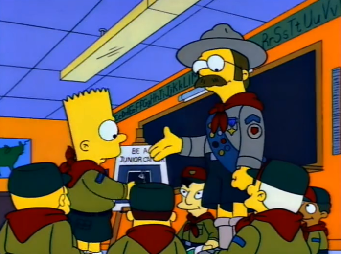 – Вот держи свой учебный резиновый нож. Фрагмент сериала Симпсоны, s05e08