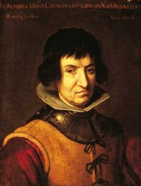 Портрет Каталины Эрасо. Хуан ван дер Амен, около 1626 года