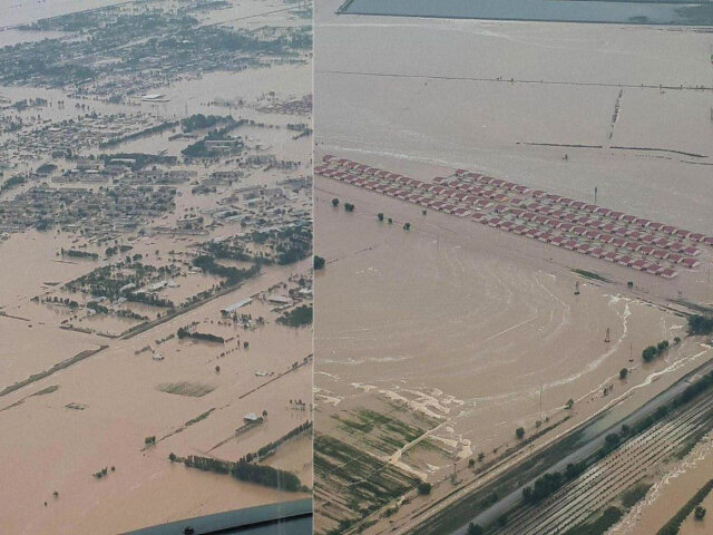 Наводнение вызванное с разрушением плотины 