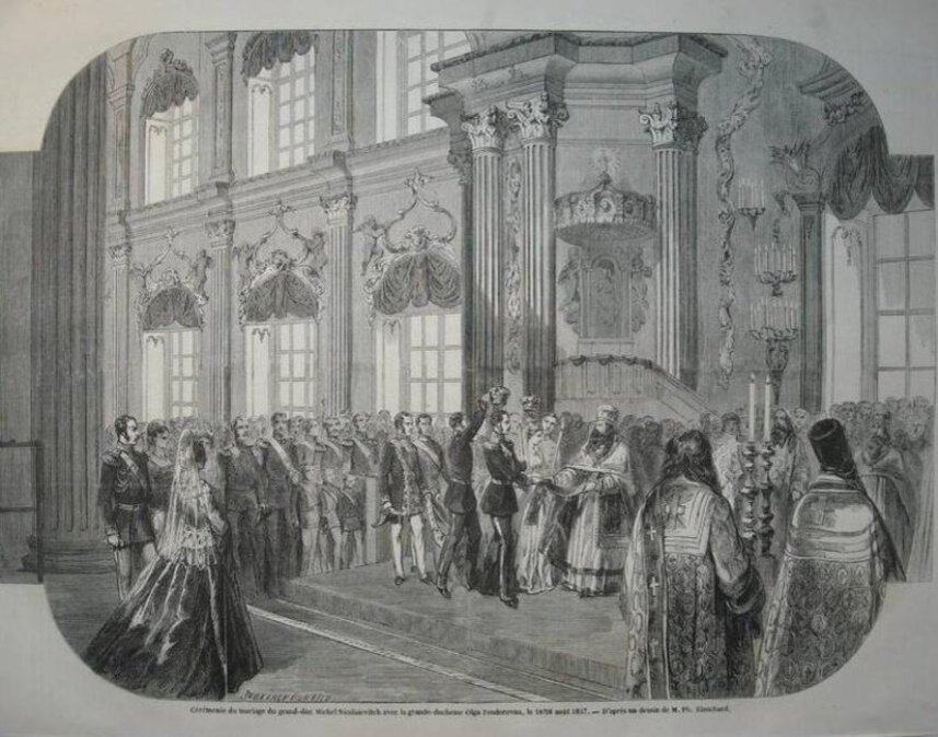 свадьба в.к. Ольги Федоровны и в.к. Михаила Николаевича