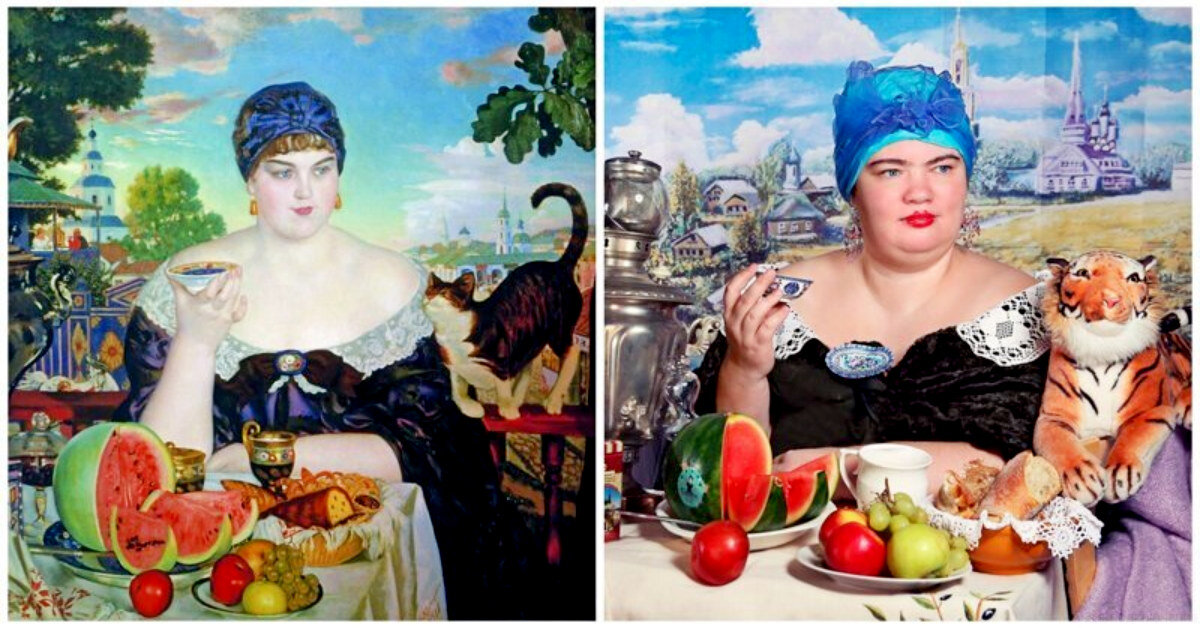 Борис Кустодиев - Купчиха за чаем