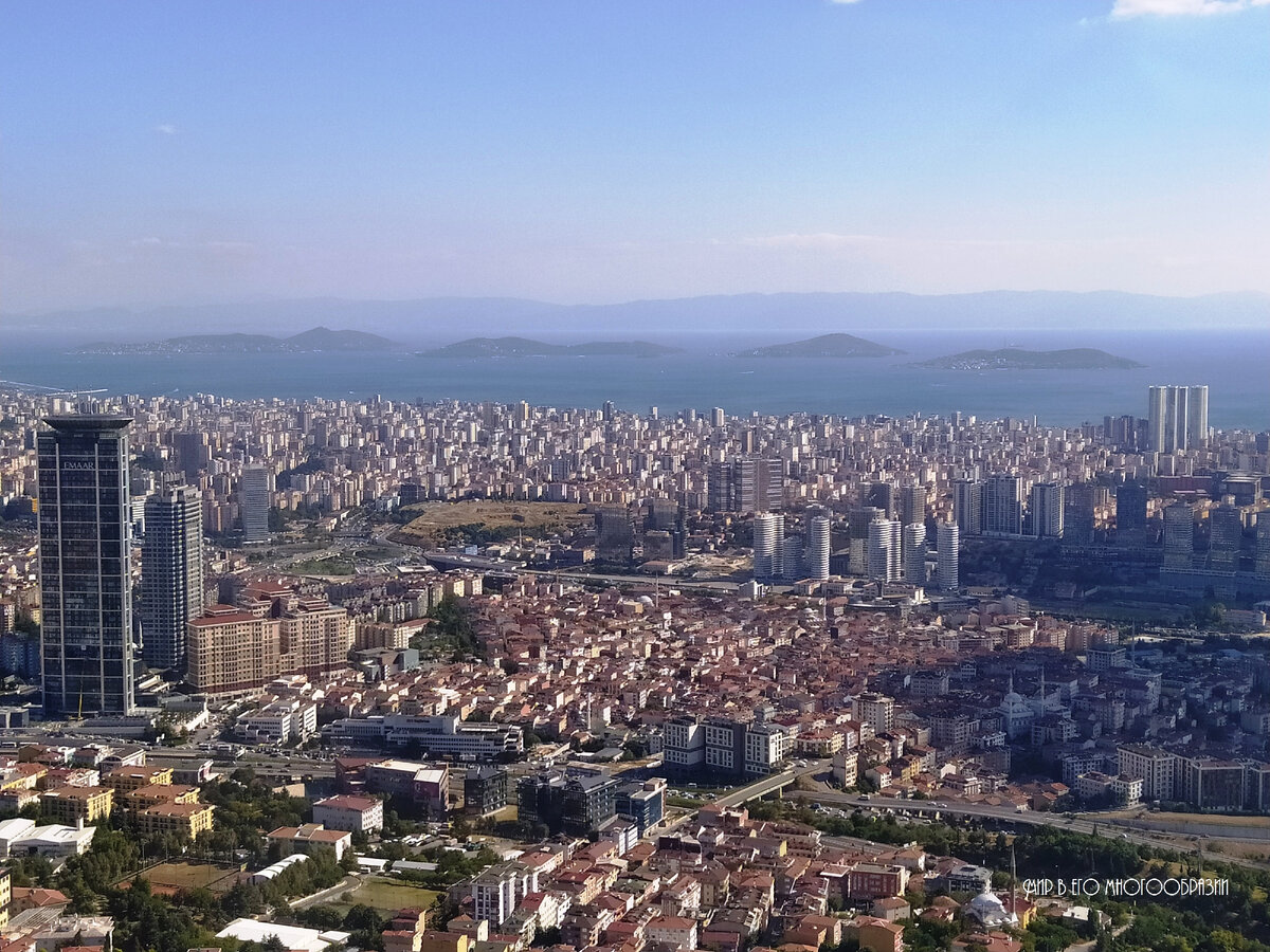 Принцевы острова вытянулись паралельно берегу и хороши видны из азиатской части Стамбула