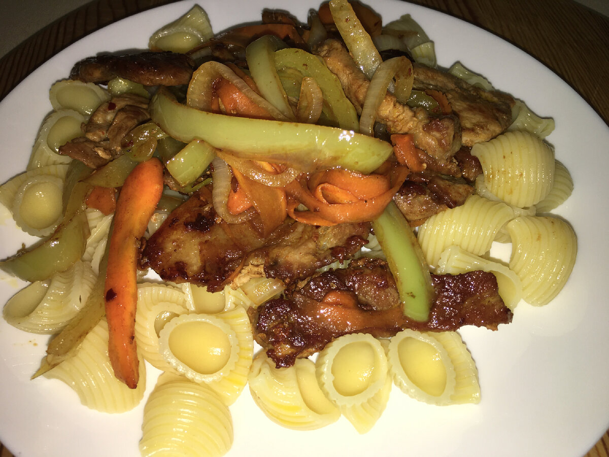 #свинина_в_кисло-сладком_соусе #вок #свинина_с_овощами #wok