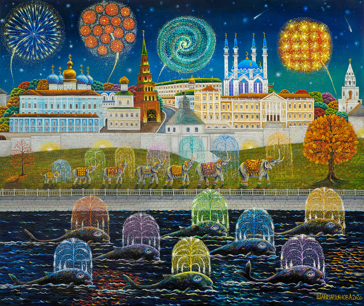  © Альфрид Шаймарданов. Казань. Дошли. Приплыли. 2020. Холст, масло